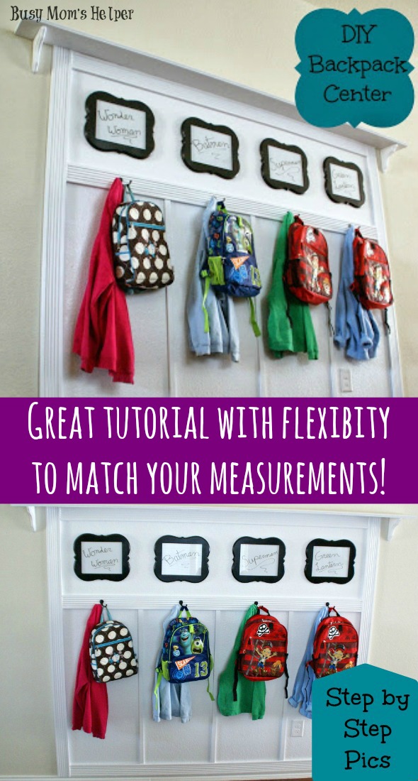 DIY Backpack Center / my first DIY home remodel project / by BusyMomsHelper.com