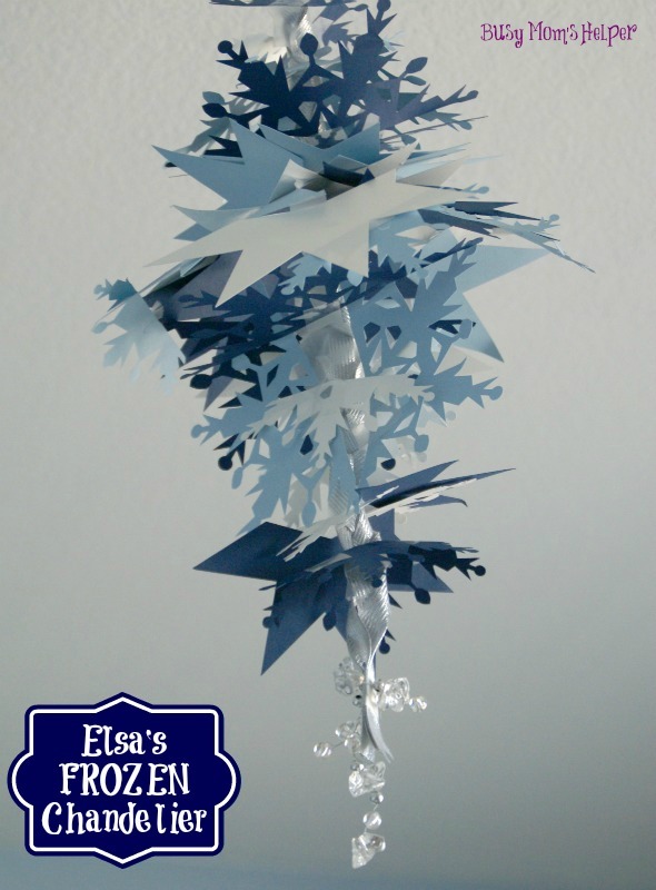 Elsa Frozen Chandelier / by www.BusyMomsHelper.com #Frozen #Elsa #DIY