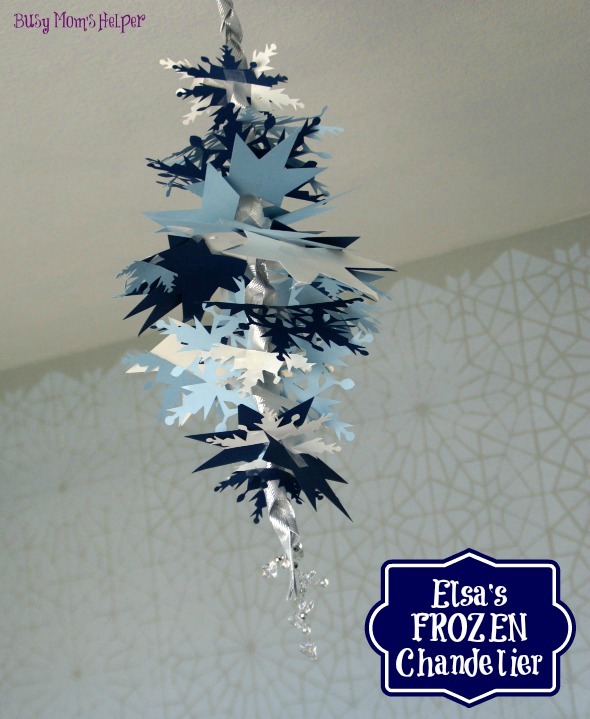 Elsa Frozen Chandelier / by www.BusyMomsHelper.com #Frozen #Elsa #DIY