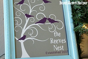 Family Nest Frame Art + HUGE Silhouette Sale / by Busy Mom' s Helper #silhouette #homedecor