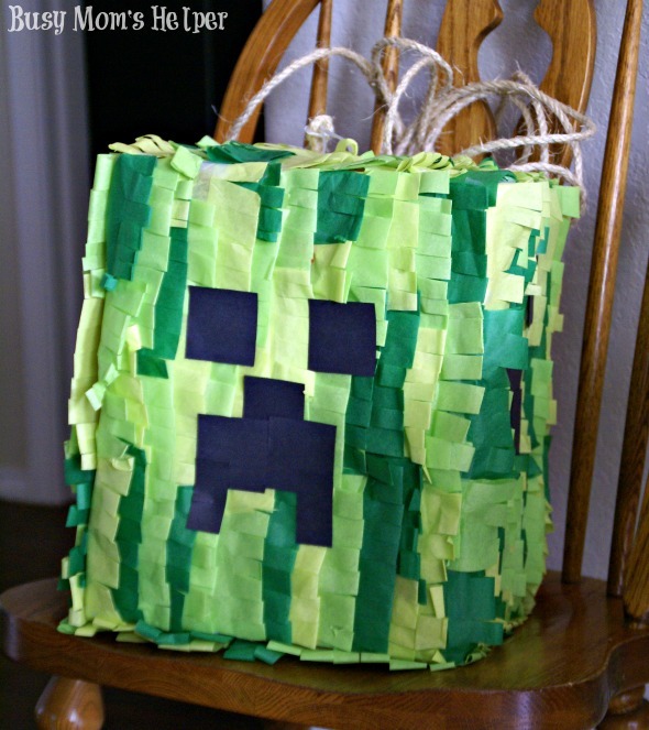 Make Your Own Minecraft Creeper Pinata / by Busy Mom's Helper #minecraft #pinata #party #craft