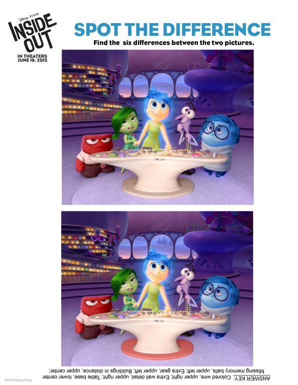 Disney's Inside Out Free Printable Activities / by Busy Mom's Helper