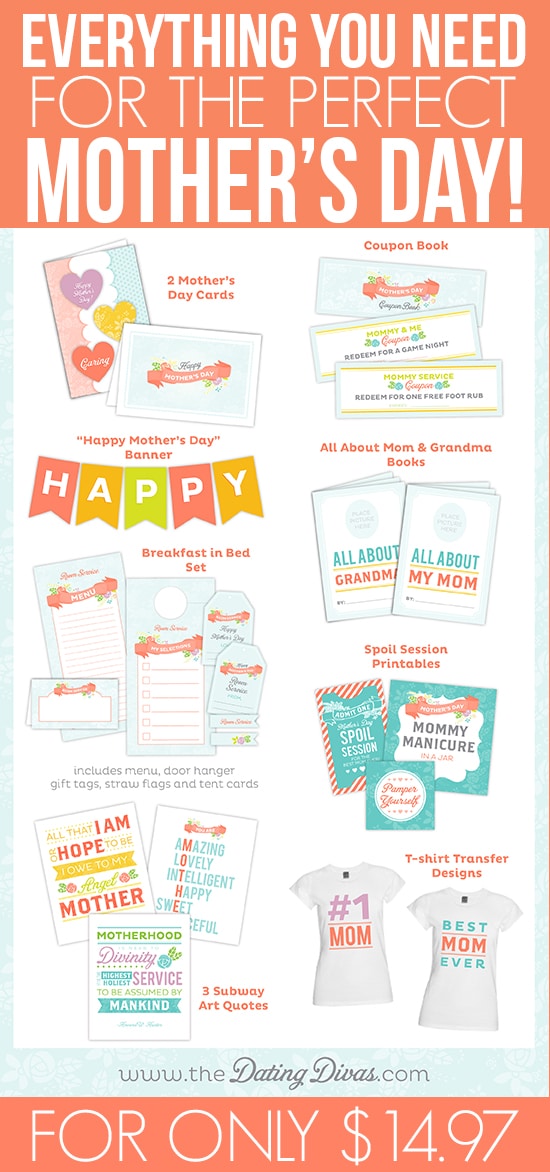Mother's Day Printable Pack / Busy Mom's Helper via The Dating Divas