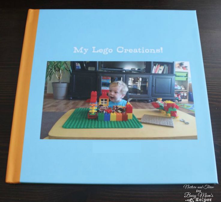 A cute project to save your child's creations! A Lego Creations photo Book. Great idea!
