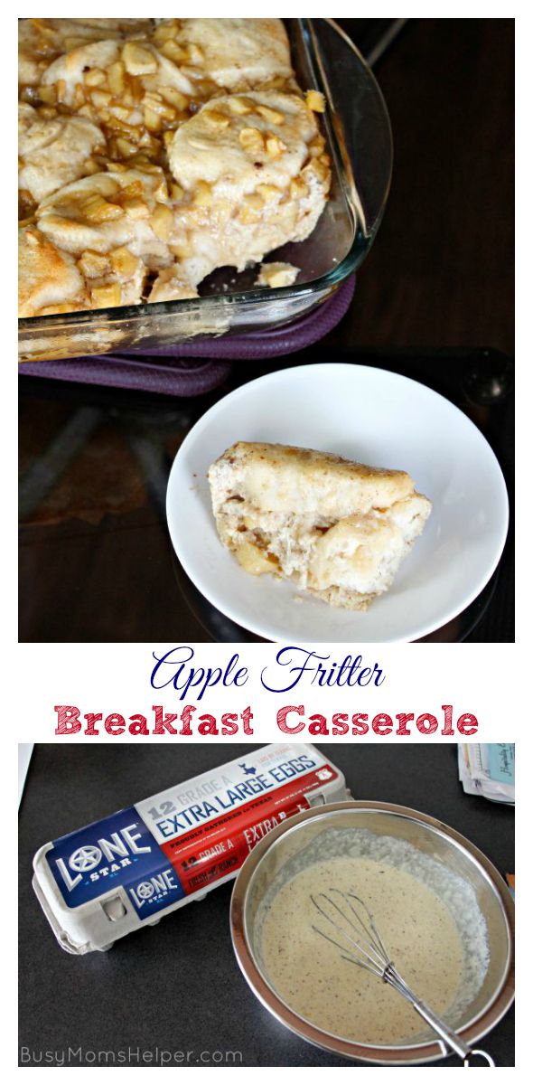 Apple Fritter Breakfast Casserole / by Busy Mom's Helper #LonestarEggs #ad