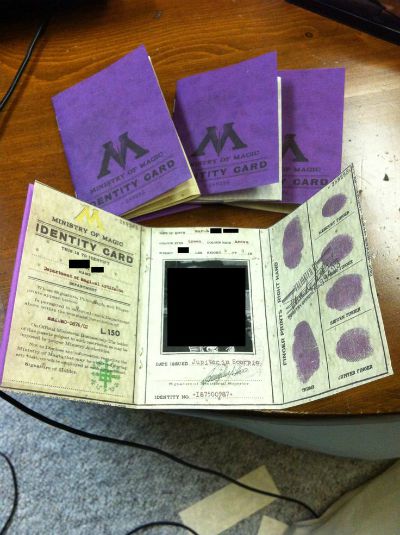 Ministry of Magic Identification Card / found on The RPF / Round up by Busy Mom's Helper