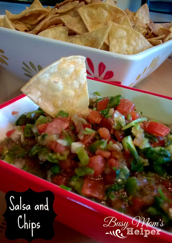 Fresh Salsa and Homemade Chips by Nikki Christiansen for Busy Mom's Helper