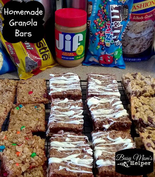 Homemade Granola Bars by Nikki Christiansen for Busy Mom's Helper