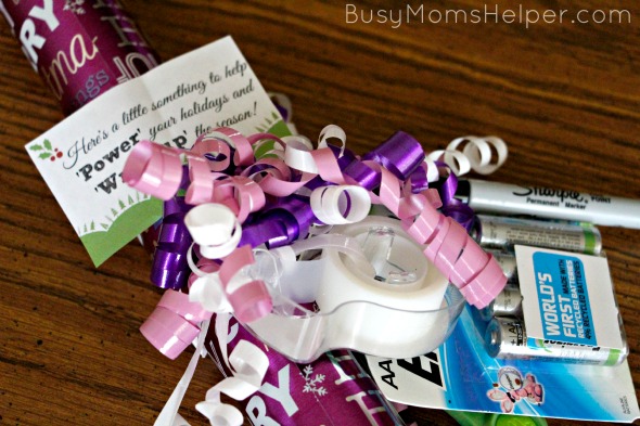Holiday Survival Kit Gift Idea with Free Printables / by BusyMomsHelper.com #PowerYourHoliday #ad