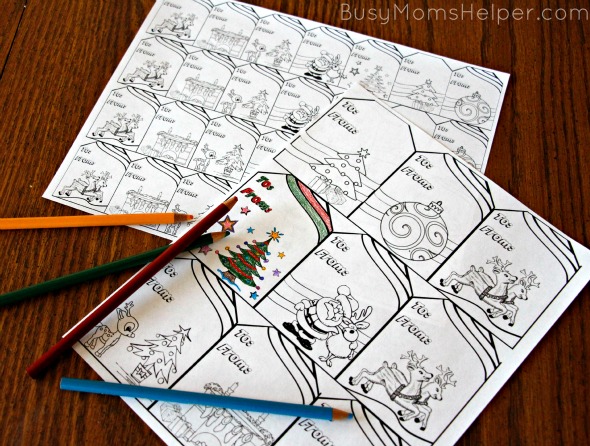 Free Printable Coloring Gift Tags / by BusyMomsHelper.com