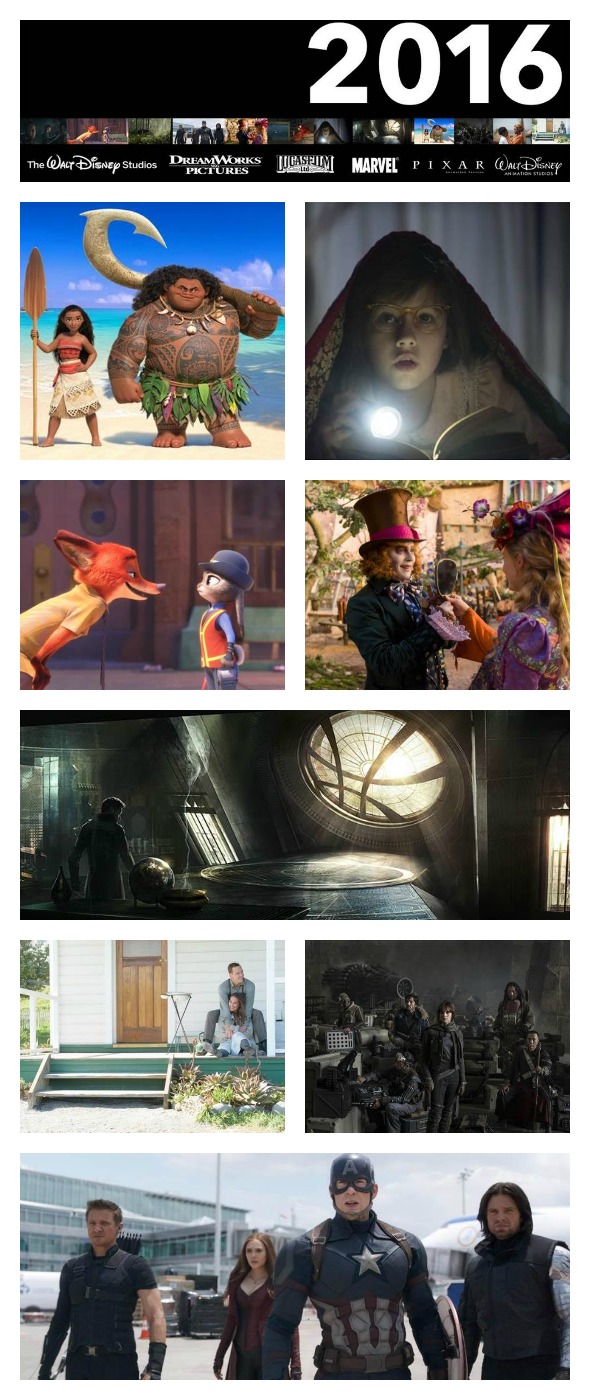 What's coming from Walt Disney Studios Motion Pictures in 2016? Here's the line-up so you can get excited from 2016 Disney movies coming out this year! www.BusyMomsHelper.com