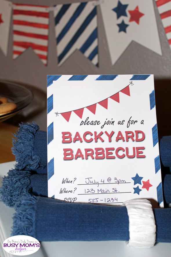 Printable backyard barbecue invitation | One Mama's Daily Drama for Busy Mom's Helper