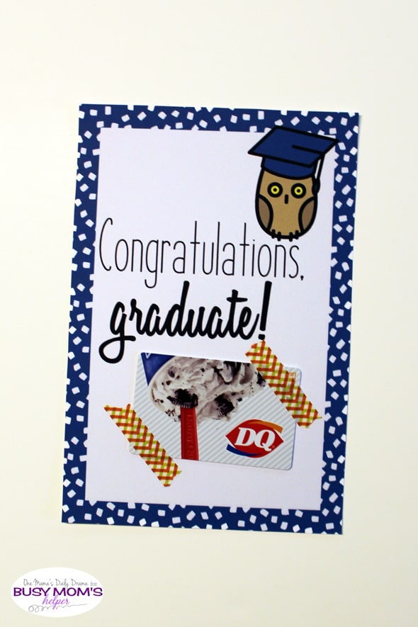 Printable graduation gift card holder | One Mama's Daily Drama for Busy Mom's Helper