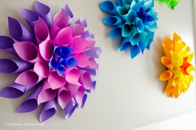 diy paper dahlia flowers