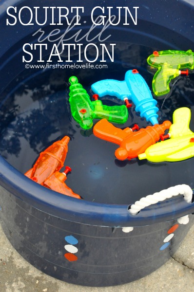 squirt gun refill station