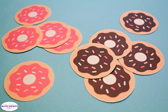 Printable doughnut tic tac toe | One Mama's Daily Drama for Busy Mom's Helper