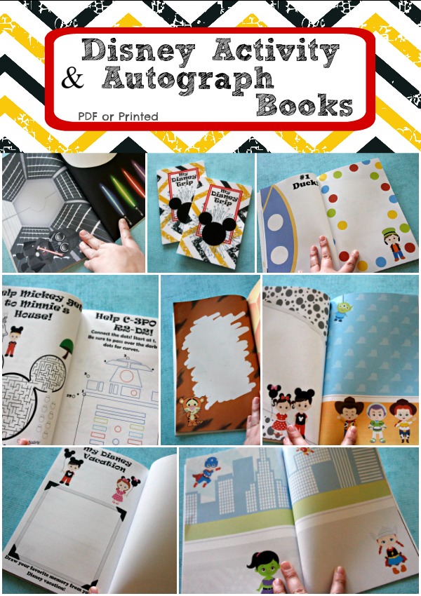 Disney Activity & Autograph Book / PDF Download or Printed version #ad