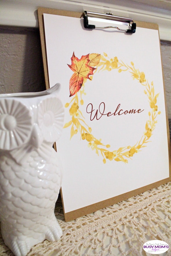 Welcome fall printable wreath