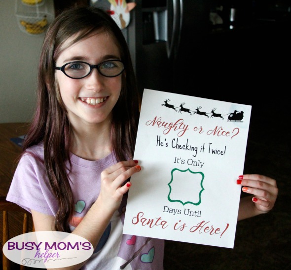 Countdown to Santa Printable