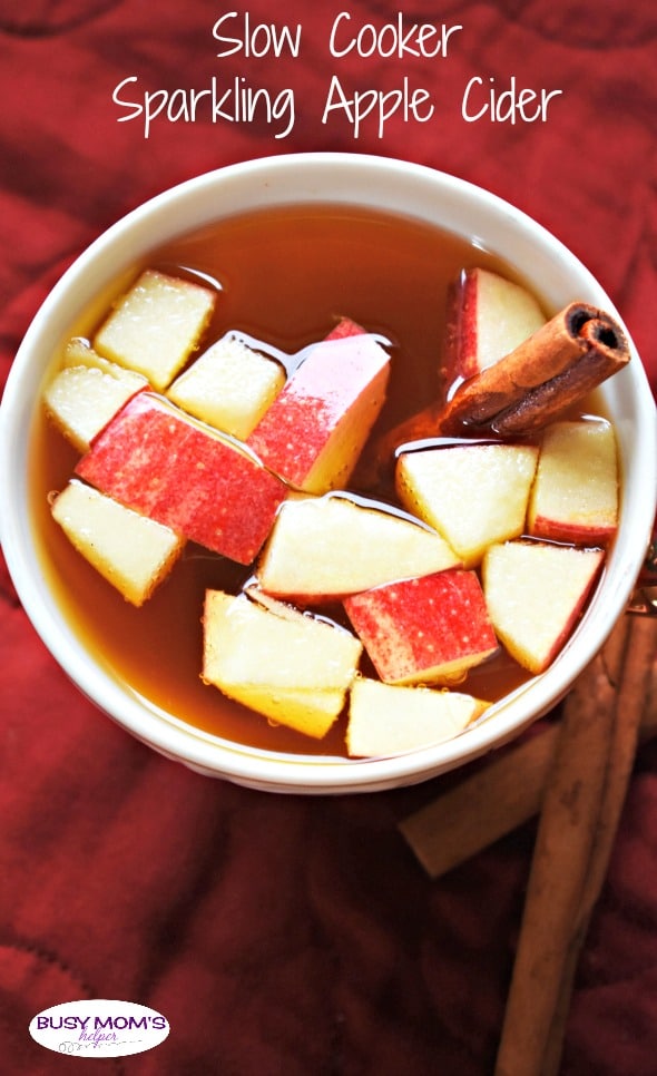Slow Cooker Sparkling Apple Cider - Busy Moms Helper