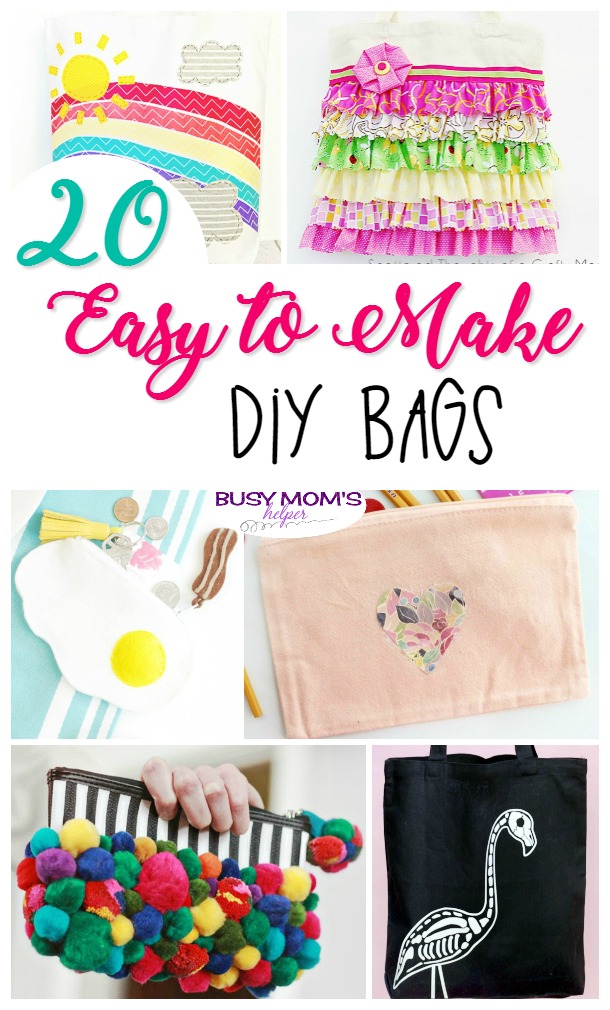20 Easy to Make DIY Bags - Busy Mom's Helper