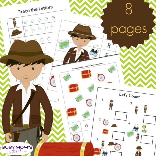 Free Printable Treasure Hunters Preschool Pack