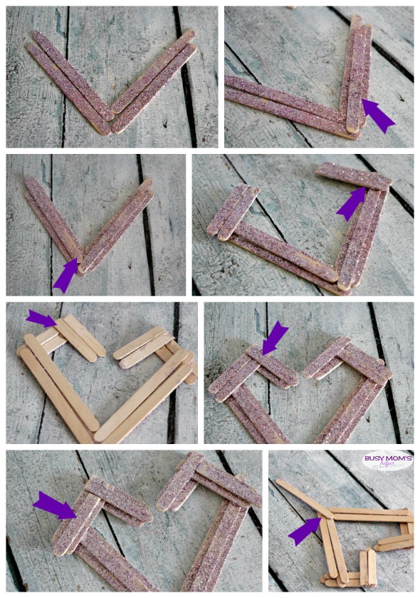 DIY Valentine Frame from Craft Sticks #valentine #craft #frame #popsiclesticks #craftsticks #craft #diy