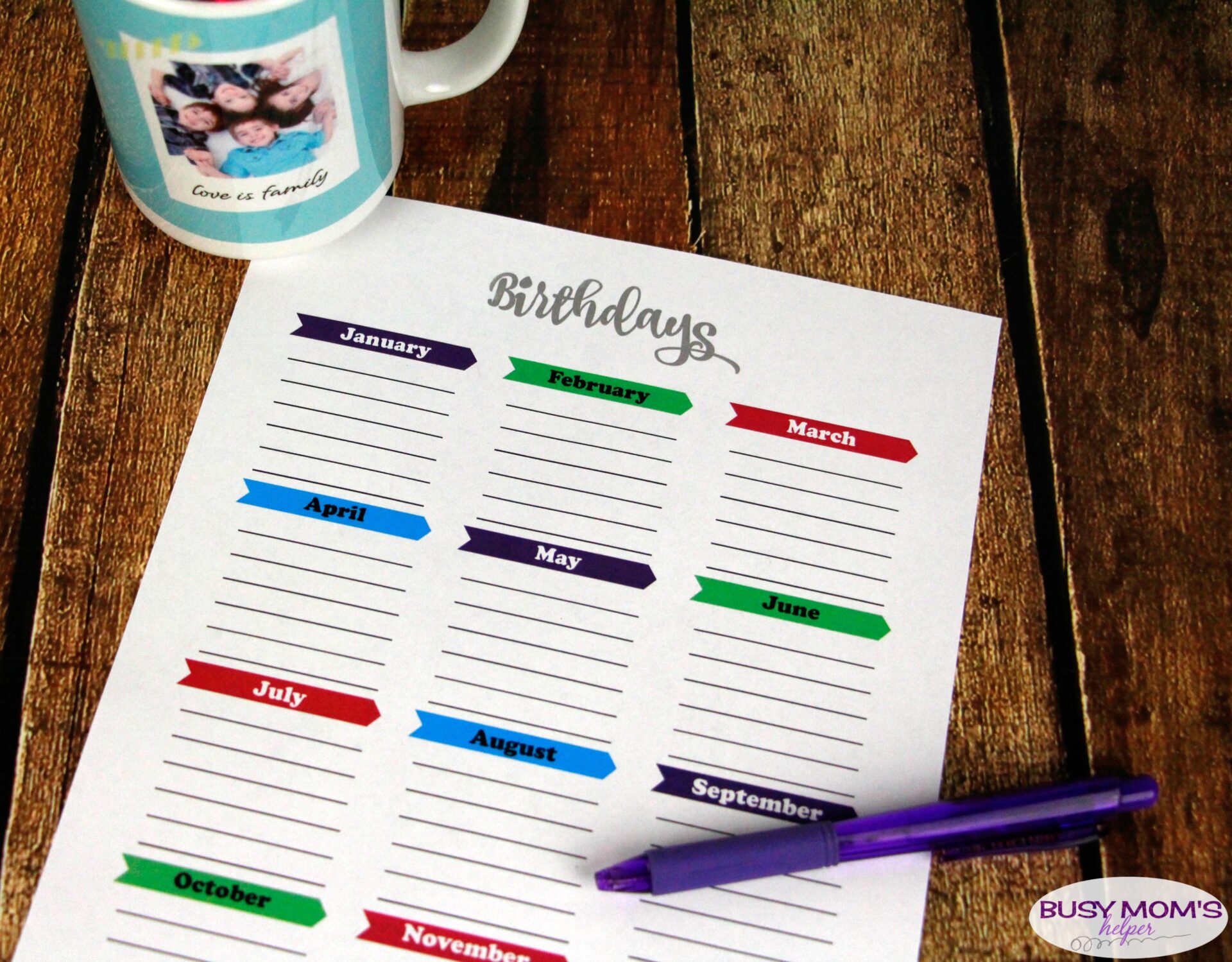 Family Home Binder Printables - keep all your family's important information in one, simple place with this helpful printable pack perfect for busy moms! There's pages for emergency contacts & plans, birthdays, medical and school information, budgets, weekly tasks and to do lists, menu and shopping lists, babysitter sheet & more! #printable #homebinder #familybinder #busymoms #homemanagement