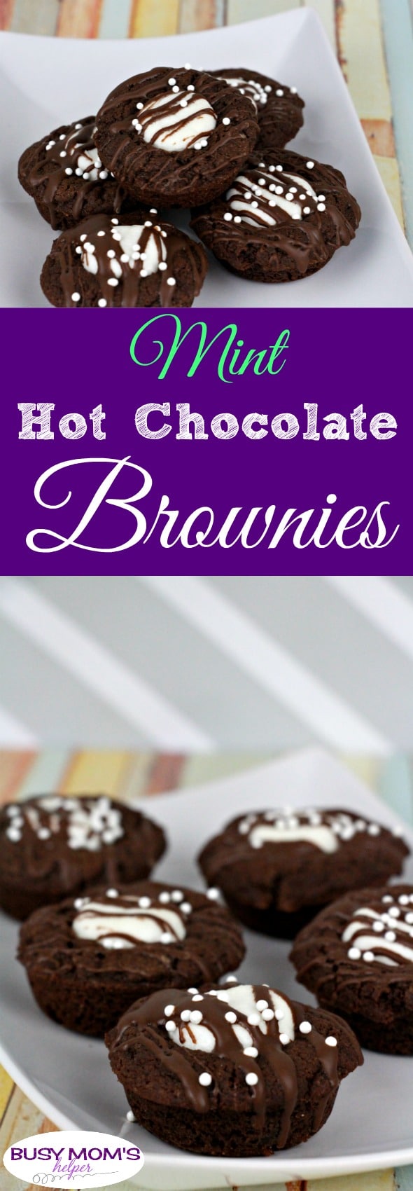 Mint Hot Chocolate Brownies #recipe #brownies #hotchocolate #hotchocolatebrownie #mintbrownie #minthotchocolate #minthotcocoa #hotcocoa #dessert #chocolate