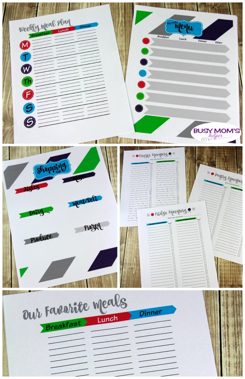 Ultimate Set of Printables for Busy Families! Practically every printable a busy family could use - over 70 pages PLUS two BONUS items! Help get organized with categories like: Money, Scheduling/Time Management, Kitchen/Meal Planning, Security & Home Management, as well as Trip Planning! #printables #busymom #busyparents #busyfamily #busyfamilies #printableset #parenting #moms #money #homemanagement #timemanagement