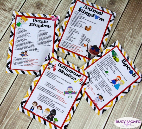 Free Printable Walt Disney World Ride Lists with Galaxy's Edge Update!!! Includes height requirements #waltdisneyworld #familytravel #disney #disneyparks #printables #disneyprintables #disneyworld