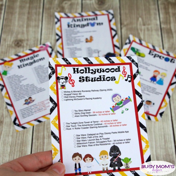 Walt Disney World Ride Lists with Galaxy’s Edge